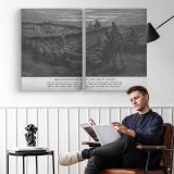 Ot-011 Abraham Goes to the Land of Canaan - two-panel canvas displayed in a reading room
