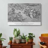 Ot-033 the Fifth Plague Livestock Disease - single-panel canvas displayed above a console table