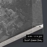 Ot-034 the Ninth Plague Darkness - canvas surface and wrapped edge detail