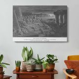 Ot-034 the Ninth Plague Darkness - single-panel canvas displayed above a console table