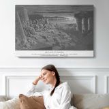Ot-034 the Ninth Plague Darkness - single-panel canvas displayed above a sofa