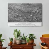 Ot-037 the Egyptians Drown in the Sea - single-panel canvas displayed above a console table