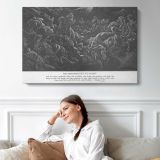 Ot-057 the Midianites Are Routed - single-panel canvas displayed above a sofa