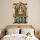 Our Lady of Lujan - Catholic Icon in Blue and Gold Robes canvas wall art