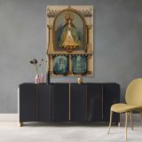 Our Lady of Lujan - Catholic Icon in Blue and Gold Robes canvas wall art - Image 4