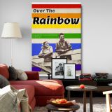 Over the Rainbow - Smiling Couple with Inspirational Quote canvas wall art