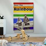 Over the Rainbow - Smiling Couple with Inspirational Quote canvas wall art - Image 2