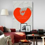 Overthinking Kills Your Happiness - Red Heart and Razor Design canvas wall art