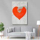 Overthinking Kills Your Happiness - Red Heart and Razor Design canvas wall art - Image 5