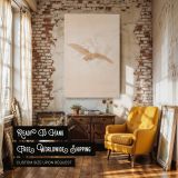 Owl Under Full Moon - Caspar David Friedrich Night Sky with Sepia Forest canvas wall art - Image 3