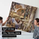 Oxenbridge Pond (1927-28) painting in high resolution by Paul Nash — room mockup view 4