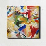 Painting with Green Center (1913) high resolution art by Wassily Kandinsky — room mockup view 1