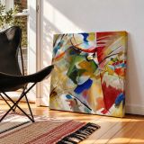 Painting with Green Center (1913) high resolution art by Wassily Kandinsky — room mockup view 2