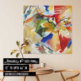 Painting with Green Center (1913) high resolution art by Wassily Kandinsky — room mockup view 6