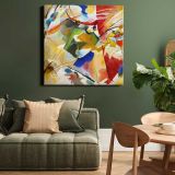 Painting with Green Center (1913) high resolution art by Wassily Kandinsky — room mockup view 15