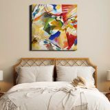 Painting with Green Center (1913) high resolution art by Wassily Kandinsky — room mockup view 17