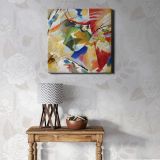 Painting with Green Center (1913) high resolution art by Wassily Kandinsky — room mockup view 1