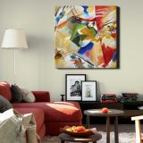 Painting with Green Center (1913) high resolution art by Wassily Kandinsky — room mockup view 22