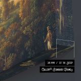 Panoramic Town and Valley Landscape - canvas surface and wrapped edge detail