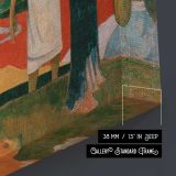 Pastorales Tahitiennes by Paul Gauguin - canvas surface and wrapped edge detail