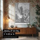 Paul at Ephesus - Book Burning and Preaching Scene by Gustave Dore canvas wall art