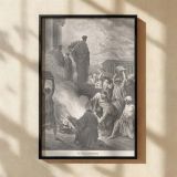 Paul at Ephesus - Book Burning and Preaching Scene by Gustave Dore canvas wall art - Image 2