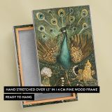 Peacock and Chickens - Dutch Art Nouveau Farmyard Scene By Theo van Hoytema canvas wall art - Image 6