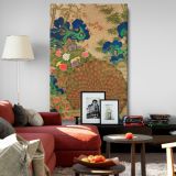 Peacock and Flowers - 17th Century Chinese Botanical Scene canvas wall art