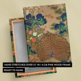 Peacock and Flowers - 17th Century Chinese Botanical Scene canvas wall art - Image 6