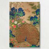Peacock and Flowers - 17th Century Chinese Botanical Scene canvas wall art - Image 7
