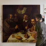 Peasants at Lunch by Diego Velázquez — room mockup view 3