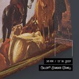 Peasants with Four Cows by Aelbert Cuyp - canvas surface and wrapped edge detail