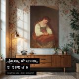 Penitent Magdalene - Caravaggio Repentant Woman with Pearls and Soft Shadows canvas wall art