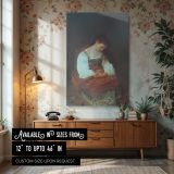 Penitent Magdalene - Redemption Scene in Pearls by Caravaggio canvas wall art