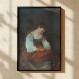 Penitent Magdalene - Redemption Scene in Pearls by Caravaggio canvas wall art - Image 2