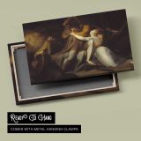 Percival Delivering Belisane from the Enchantment of Urma by Henry Fuseli - canvas rear frame and hanging hardware