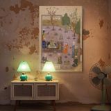 Persian Garden Feast - Iranian Miniature with Pink Ground and Robes canvas wall art - Image 5