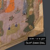 Persian Garden Feast - Iranian Miniature with Pink Ground and Robes canvas wall art - Image 8