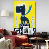 Pet Show - Bold Graphic Dogs & Cats in Playful Design canvas wall art