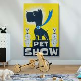 Pet Show - Bold Graphic Dogs & Cats in Playful Design canvas wall art - Image 2