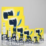 Pet Show - Bold Graphic Dogs & Cats in Playful Design canvas wall art - Image 4