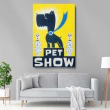 Pet Show - Bold Graphic Dogs & Cats in Playful Design canvas wall art - Image 5