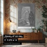 Pharisee and Publican - Humility Parable Scene by Dore canvas wall art