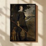 Philip IV as Huntsman - Velazquez Portrait in Hunting Attire with Dog canvas wall art - Image 2