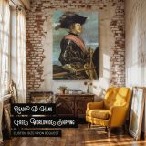Philip IV Equestrian - Velazquez Portrait with Hat and Ceremonial Pink Sash canvas wall art - Image 3