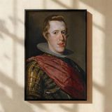 Philip IV in Armor - Velazquez Royal Baroque Portrait with Red Sash canvas wall art - Image 2
