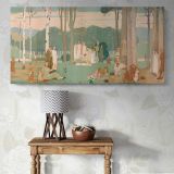 Picnic in the Park — single-panel canvas above a console table