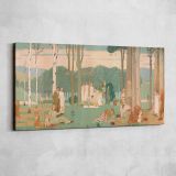 Picnic in the Park — single-panel canvas shown on a pale studio wall
