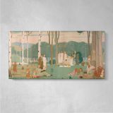 Picnic in the Park — single-panel canvas on a pale wall