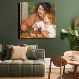 Pierre-Auguste Renoir's Child with Toys , Gabrielle and the Artist's Son, Jean (1895-1896) painting in high resolution — alternate room view